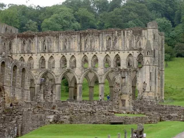 Historic ruins of Rievaulx Abbey